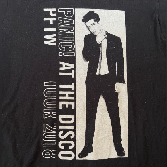 2018 Panic at the Disco Concert Tour Tee Black Sz M Unisex - Picture 2 of 5